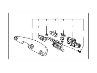 Kia 987001F001 Rear Wiper Motor & Linkage Assembly