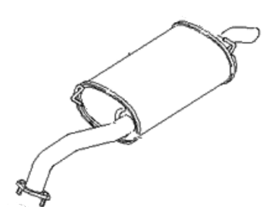 Kia 0K32A40100B Main Muffler Assembly