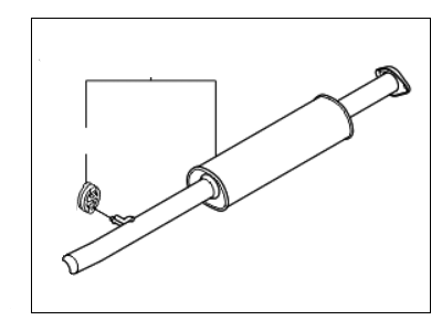 Kia 286503W910 Center Exhaust Pipe