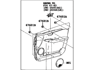 Lexus 67610-78130-C0 Panel Assembly, Front Door