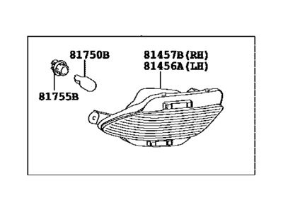 Lexus 81480-48030 Lamp Assy, Rear Side Marker, RH