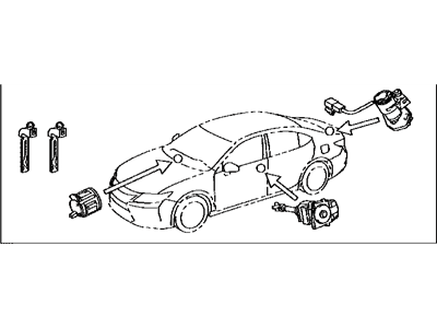 Lexus 69005-33D10 Cylinder & Key Set