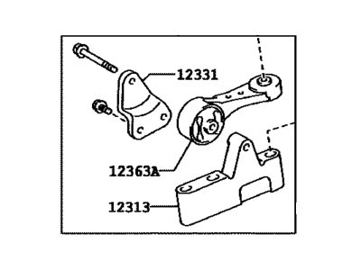 Lexus 12309-0P040 Rod Sub-Assy, Engine Moving Control