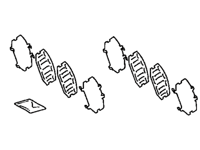 Lexus 04945-30140 Shim Kit, Anti Squeal, Front