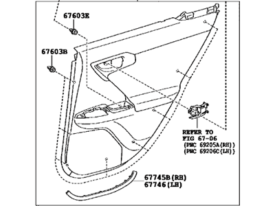 Lexus 67630-76021-B1 Panel Assembly, Rear Door