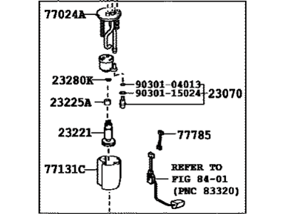 Toyota 77020-60340 Fuel Suction Tube Assembly W/Pump & Gage