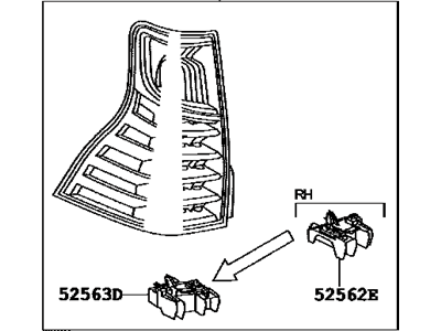 Lexus 81561-60B10 Lens & Body, Rear Combination Lamp