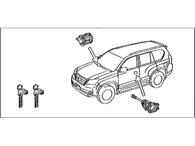 Lexus 69005-60K80 Cylinder & Key Set