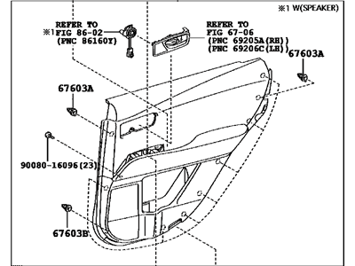 Lexus 67630-0E020-C0 Board Sub-Assy, Rear Door Trim, RH