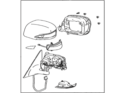 Lexus 87906-30270-A0 Mirror Sub-Assy, Outer Rear View, LH