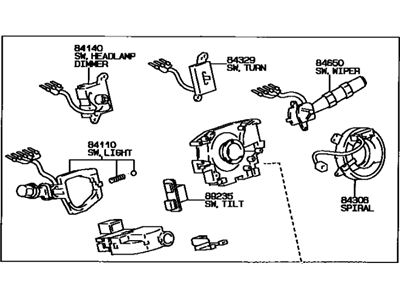 Lexus 84310-3A590 Switch Assy, Turn Signal