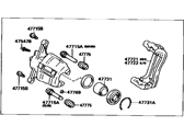 OEM 1993 Toyota Camry Cylinder Assy, Disc Brake, LH - 47750-33040