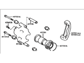 OEM Lexus ES250 Front Passenger Disc Brake Cylinder Assembly - 47730-32100