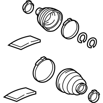 Toyota 04427-0R101 Front Cv Joint Boot Kit