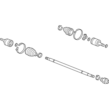 Honda 44306-TR3-A61 Driveshaft Assembly, Driver Side