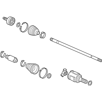 Honda 44306-SZT-G51 Driveshaft Assembly, Driver Side