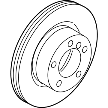 BMW 34-11-6-782-593 Brake Disc, Lightweight, Ventilated