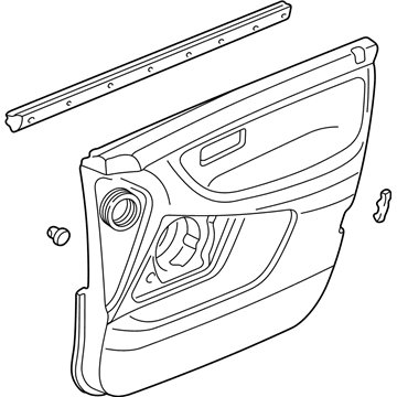 Acura 83583-S3V-A01ZB Lining, Left Front Door (Dark Saddle) (Leather)