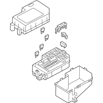 Kia 0K32A66760A Main Fuse Box Assembly