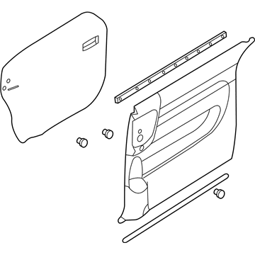 Hyundai 83301-4D000-8F Panel Complete-Rear Door Trim, LH