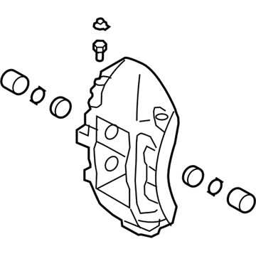 Nissan 44001-6HT0A Caliper Assy-Rear RH, W/O Pad & Shim