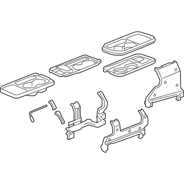 Honda 81590-S9A-A01ZA Table Assy., L. Center *NH167L* (GRAPHITE BLACK)