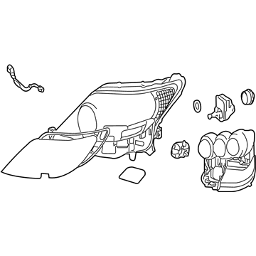 Lexus 81145-50422 Headlamp Unit With Gas, Right