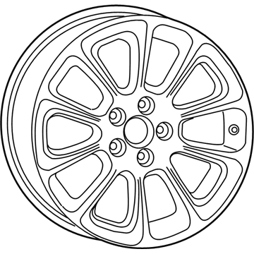 Mopar 1TP82AAAAC Aluminum Wheel