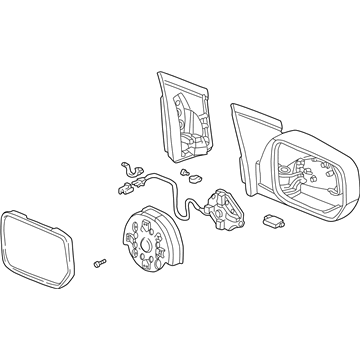 Honda 76250-S0X-A11 Mirror Assembly, Driver Side Door (R.C.)