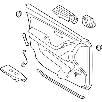 Hyundai 82302-2H030-4W Panel Complete-Front Door Trim, RH