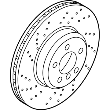 BMW 34-11-8-072-017 Brake Disc, Ventilated, Perforated, Left