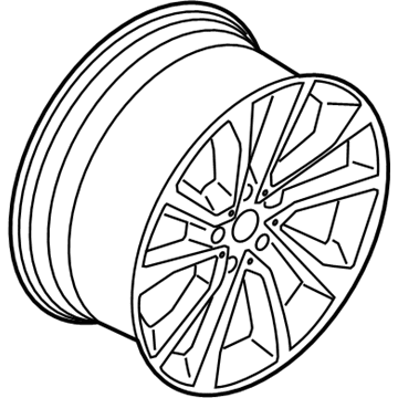 BMW 36-11-6-858-874 Disc Wheel, Light Alloy, Bright-Turned