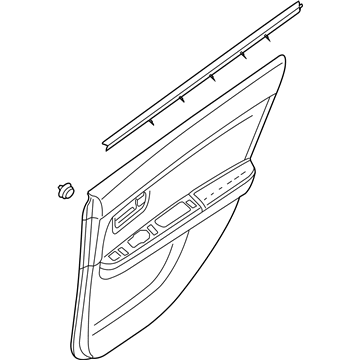 Nissan 82900-ET100 Finisher Assy-Rear Door, RH