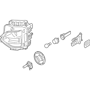 Hyundai 92101-S2100 Headlamp Assembly, Left