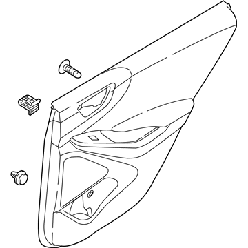 Hyundai 83307-G2100-T9Y Panel Assembly-Rear Door Trim, LH