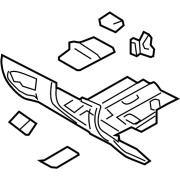 Hyundai 84750-3J200-6T Panel Assembly-Lower Crash Pad, LH