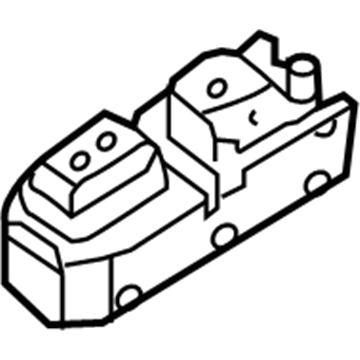 Hyundai 93580-F2000-4X Rear Power Window Sub Switch Assembly, Left