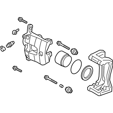 Kia 58180J5A01 Front Brake Caliper, Left