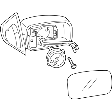 Kia 876053E710 Outside Rear View Mirror Assembly, Right