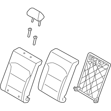 Hyundai 89300-F3000-YJA Back Assembly-RR Seat LH