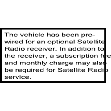 Nissan 24313-6Z600 Label-Satellite Radio