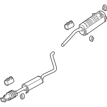 Kia 28605H9700 Center Muffler Complete