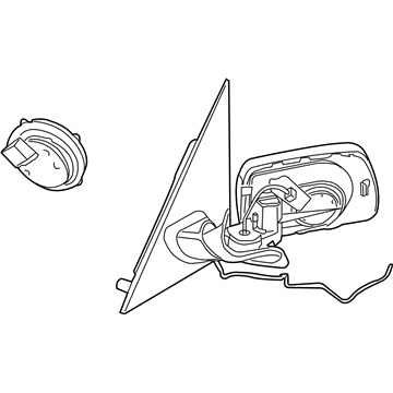 BMW 51-16-7-039-901 Exterior Mirror Without Glass, Heated, Left