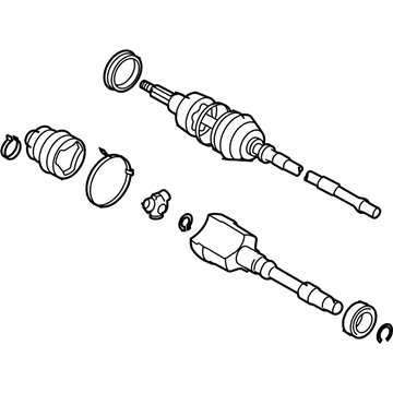 Lexus 43410-30050 Shaft Assembly, Front Drive