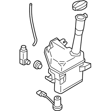 Hyundai 98610-E6000 Reservoir & Pump Assembly-Washer