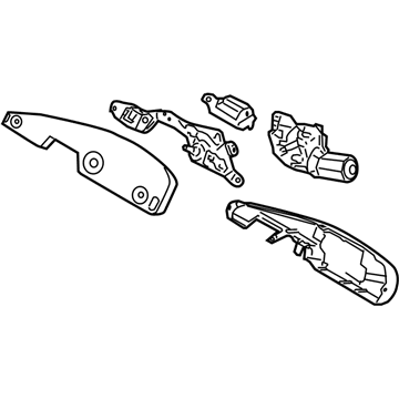 Kia 987001F002 Rear Wiper Motor & Linkage Assembly