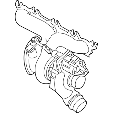 BMW 11-65-7-933-864 TURBOCHARGER WITH EXHAUST MA