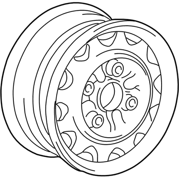 Hyundai 52910-33450 Steel Wheel Assembly