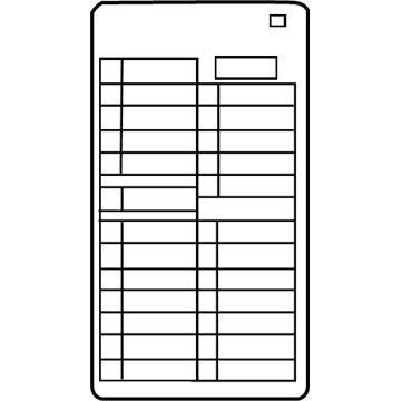Infiniti 24313-5ZM0C Label-Fuse Block