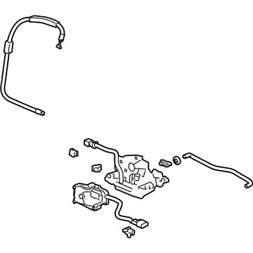 Honda 74800-S5S-G11 Lock & Cable Assembly, Tailgate